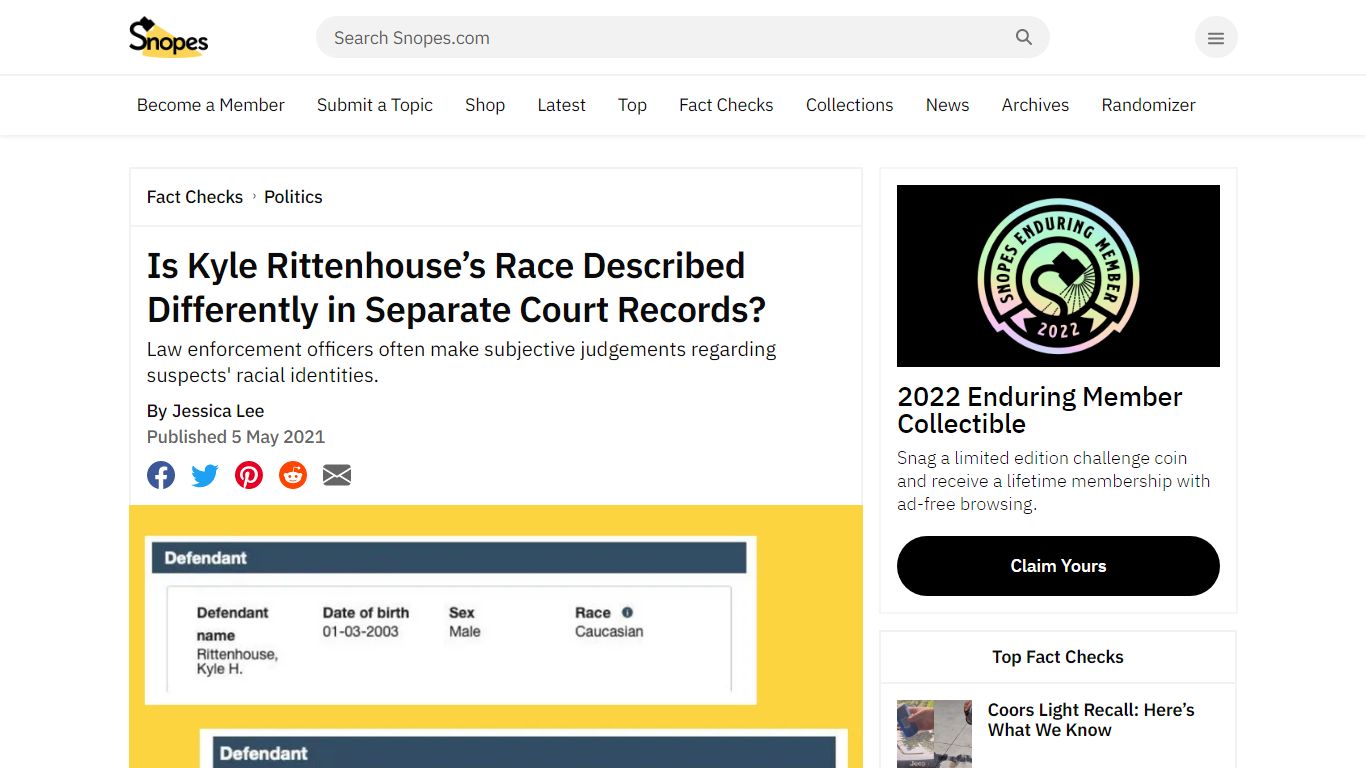 Is Kyle Rittenhouse's Race Described Differently in Separate Court Records?