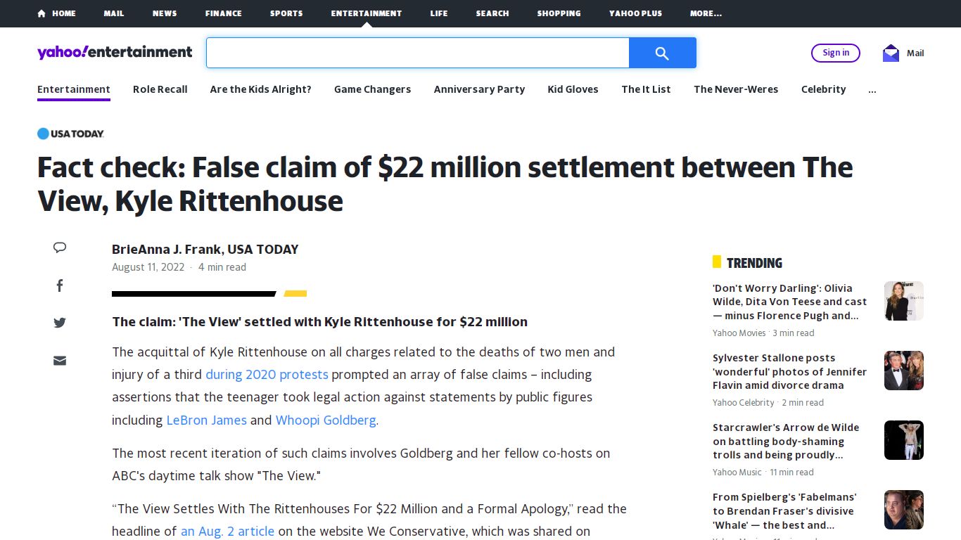 Fact check: False claim of $22 million settlement between The View ...